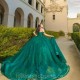 Emerald Green Ball Gown Quinceanera Dresses 2024 Appliques Off Shoulder Sweet 16 Dress Vestido De 15 Anos