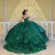 Emerald Green Off-Shoulder Ball Gown Sweetheart Quinceanera Dresses Vestidos De 15 Anos