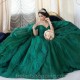 Emerald Green Off-Shoulder Ball Gown Sweetheart Quinceanera Dresses Vestidos De 15 Anos