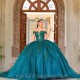 Sweetheart Emerald Green Ball Gown Quinceanera Dress 15 Year Party Birthday Princess Formal Gowns