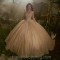 Gold Ball Gown Quinceanera Dresses Sparkly Off Shoulder Beading 3DFlower Sweet 16 Dress Vestido De 15 Anos