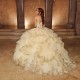 Gold Pearls Lace Quinceanera Dresses 2024 Ball Gown Corset Birthday Party Dress Vestidos De 15 Quinceañera