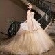 Gold Quinceanera Dresses 2024 Luxury Appliques Flowers Sequined Tiered Princess Party Sweet 15 Ball Gown