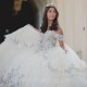 Ivory Off Shoulder Quinceanera Dress Ball Gown Dress 3D Flower Applique Lace Sweetheart Sweet 16 Vestidos De Fiesta