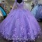 Ball Gown Lavender Quinceanera Dresses 15 Party High Quality 3D Flower Cinderella Princess Gowns With Cape Hot Sale