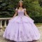 Lavender Quinceanera Dresses Off the Shoulder Sweet 16 Gowns Tull Vestidos 15 De Quinceañera