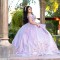 Lavender Quinceanera Dresses Sparkly Beading Appliques Flower Birthday Sweet 16 Dress Princess Graduation Vestido De 15