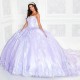 Lavender Shiny Sweetheart Quinceanera Dresses Lace Applique Beads Sweet 16 Ball Gown Vestido De 15 Anos