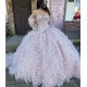 Lilac Charro Quinceanera Dresses Ball Gown Sweetheart Feather Beaded Sparkly Mexican Sweet 16 Dresses 15 Anos