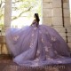 Lilac Off The Shoulder Quinceanera Dress Lace Applique Beading Tull Mexican Sweet 16 Vestidos De XV 15 Anos Birthday Gowns