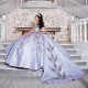 Lilac Purple Off The Shoulder Ball Gown Quinceanera Dress Beaded Prom Dresses Vestido De 15 Anos