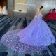 Lilac Quinceanera Dress with Cape 2024 Off Shoulder Butterfly Princess Party Gown Vestidos De 15 Años