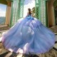 Lilac Shiny Quinceanera Dress Sweetheart Applique Lace Tull 2024 Ball Gown Sweep Train Prom Dress