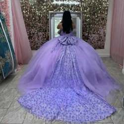 Lilac Quinceanera Dresses lavender Purple Off The Shoulder Ball Gown 2024 Appliques Gowns Sweet 16 Dress