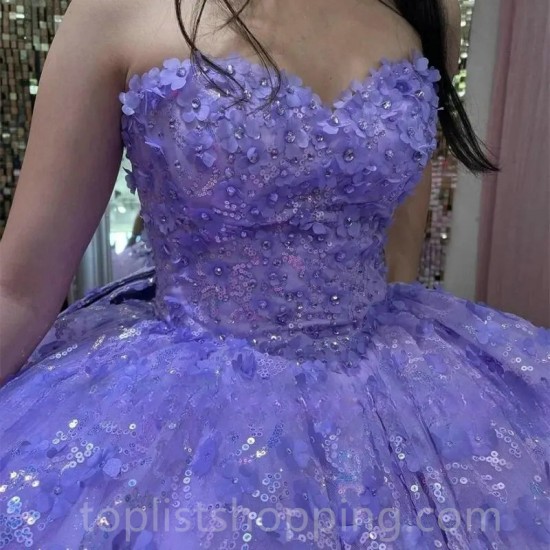 Lilac Quinceanera Dresses lavender Purple Off The Shoulder Ball Gown 2024 Appliques Gowns Sweet 16 Dress