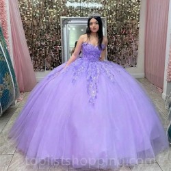 Lilac Quinceanera Dresses lavender Purple Off The Shoulder Ball Gown 2024 Appliques Gowns Sweet 16 Dress