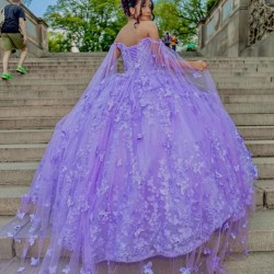 Purple Quinceanera Dress 2024 Sequin Beaded Flowers Appliques Mexico Ball Gown Sweet 16 Dress Vestidos De 15 Anos