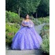 Purple Quinceanera Dress 2024 Sequin Beaded Flowers Appliques Mexico Ball Gown Sweet 16 Dress Vestidos De 15 Anos