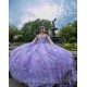 Purple Quinceanera Dress 2024 Sequin Beaded Flowers Appliques Mexico Ball Gown Sweet 16 Dress Vestidos De 15 Anos