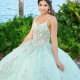 Mint Green Princess Quinceanera Dress Applique Lace With Cape Ball Gown Sweet 16 Dresses