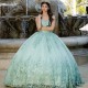 Mint Green Vestido De 15 Años Quinceanera Dresses With Cape Butterfly Applique Sweet 16 Prom Gowns