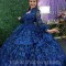 Off Shoulder Navy Blue Quinceanera Dresses 2024 Lace Applique Beads Sweet 16 Ball Gown Vestidos De 15 Años