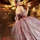 Off The Shoulder Champagne Evening Dress 2024 Ball Gown Floor Length Sweep Train Quinceanera Dress