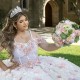 Sweetheart White Pearls Beads Quinceanera Dress 2024 Flowers Appliques Birthday Prom Gowns Sweet 16 Dress