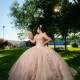 Pink Beaded Quinceanera Dresses Ball Gown 2024 Lace Appliques Crystal Sweet 16 Dress Party Gown