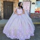 Bling Pink Quinceanera Dresses With Cape Applique 3D Flower Birthday Dress Ball Gown