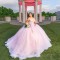 Corset Pink Quince Dress Princess Lace Appliques Beading Off The Shoulder Girls Ball Gown Sweet 16 Dresses