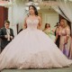 Off The Shoulder Pink Ball Gown Quinceanera Dress 2024 Beaded Lace Appliques Birthday Gowns