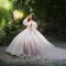 Pink Quinceanera Dress Puffy Long Sleeves Birthday Party Ball Gown Sweet 15 16 Vestidos De 15 Años 