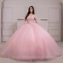 Off Should Pink Quinceanera Dresses Soft Tulle Ball Gown With Bow Vestidos De 15 Años Sweet 16