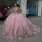 Sweetheart Pink Quinceanera Dress 2024 Beads Party Sweet 16 Ball Gown Graduation Prom Gowns