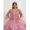 Princess Pink Quinceanera Dresses Spaghetti With Cap Lace Sequins Appliques Ball Gown Beading Vestido De 15 Anos