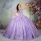 Purple Crystal Quinceanera Dresses Luxury Beading Lace Gilltering Tulle Princess Birthday Corset Floor Length