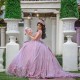 Purple Quinceanera Dresses 2024 Mexican V Neck Sweet 16 Dress Beading 15 Years Birthday Lace Party Ball Gown