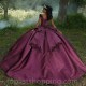 Purple Quinceanera Dresses 2024 Elegant Off Shoulder Sequin Ruffle Puffy Flower Ball Gown Prom Dress