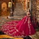 Beading Red Off the Shoulder Ball Gown Quinceanera Dress Corset Gold Lace Appliques Sweet 16 Dress