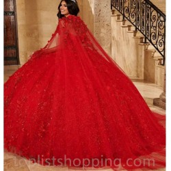 Off Shoulder Red Princess Ball Gown Quinceanera Dresses With Sweet 16 Dress Pageant Gowns