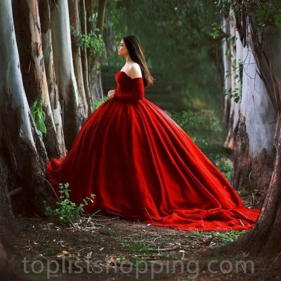 Detachable Red Quinceanera Dress 2024 Ball Gown Princess Sweet 15 16 Birthday Party Gown