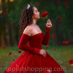 Detachable Red Quinceanera Dress 2024 Ball Gown Princess Sweet 15 16 Birthday Party Gown