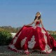 Sequins Red Quinceanera Dress 2024 Embroidery Ball Gown Lace Applique Bead Mexican Sweet 16 Vestidos De XV Anos