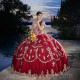 Sweetheart Red Quinceanera Dresses 2024 Birthday Party Princess Sweet 16 Gown