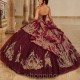 Sequins Red 2024 Quinceanera Dresses Sweetheart Ball Gown Gold Applique Lace Sweet 16 vestidos de 15