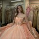 Rose Gold Quinceanera Dresses Off The Shoulder Vestidos De 15 Formal Princess Party Dress