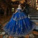 Ball Gowns Royal Blue Quinceanera Dresses For 16 Girl Princess Birthday Prom Dress vestidos