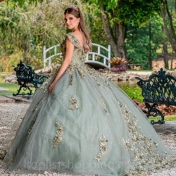 Sage Green Sweetheart Quinceanera Dress Princess Ball Gown Sweet 16 Party Vestidos 15 De XV An