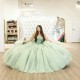 Sage Green Sweetheart Quinceanera Dresses Sweet 16 Prom Evening Gowns Off Shoulder Appliqué Lace Tull Vestidos De 15 Anos Ball